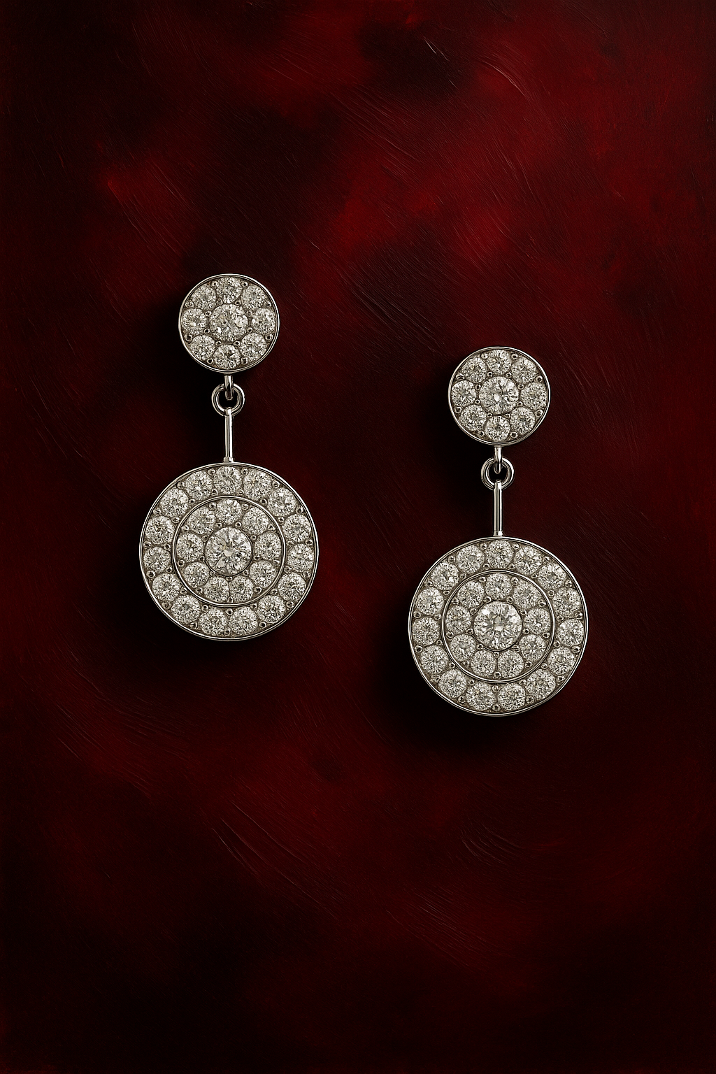 Radiant Circle Drop Earrings – 925 Sterling Silver with Brilliant-Cut Zircon
