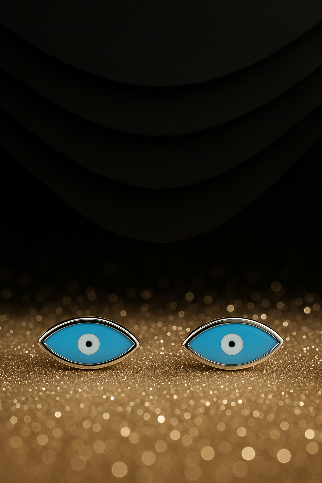 925 Sterling Silver Blue Enamel Evil Eye Stud Earrings – Minimalist Good Luck Jewelry